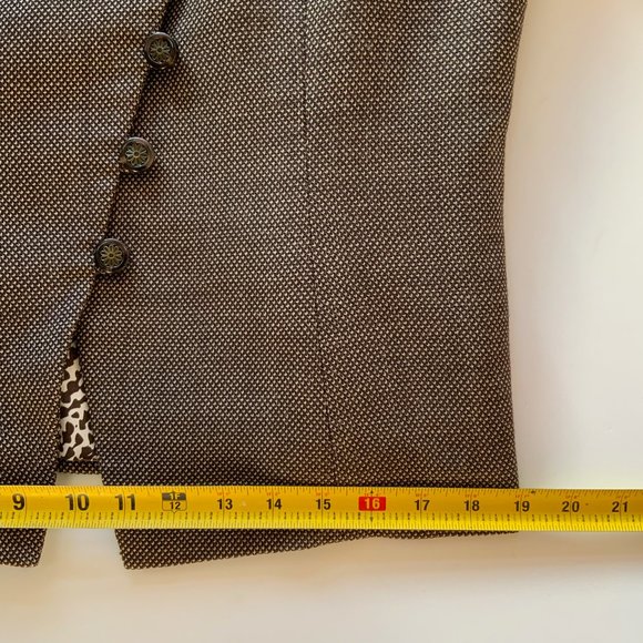 TAHARI Arthur Levine Tweed Wool Poly Lined Blazer Size 14 - Picture 9 of 9